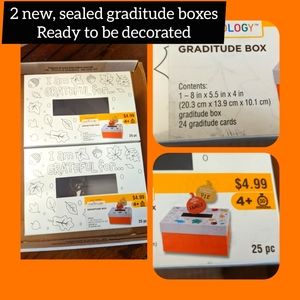 5/$25 Set of two new sealed gratitude box kits, 25 piece kits